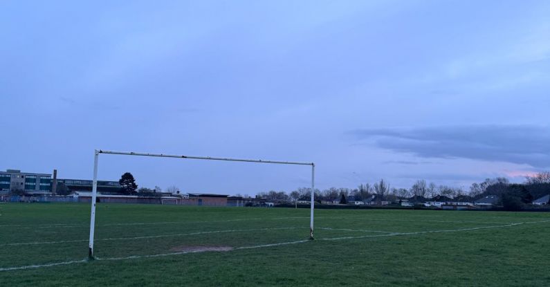 Specific Goal - Goal and Grass on Soccer Field