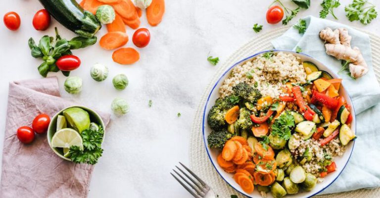 Nutrition - Flat-lay Photography of Vegetable Salad on Plate